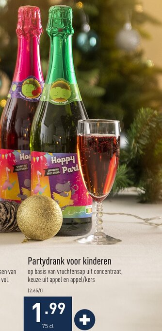 ALDI Partydrank voor kinderen 75cl aanbieding