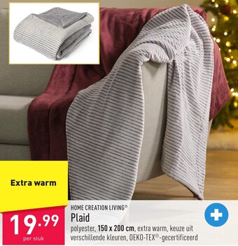 ALDI Home creation living plaid aanbieding