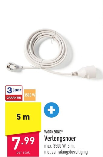 ALDI Workzone verlengsnoer aanbieding