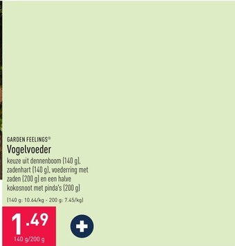 ALDI Garden feelings vogelvoeder aanbieding