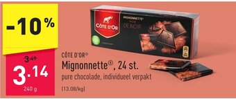 ALDI Cote d'or mignonnette 24 st 240g aanbieding