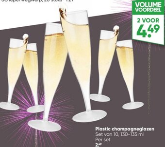 Plastic champagneglazen