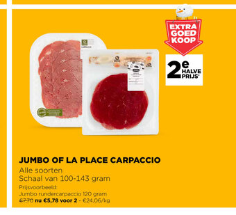 Jumbo La Place Carpaccio 100-143 gram aanbieding
