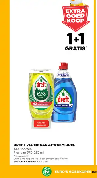 Jumbo Dreft Vloeibaar Afwasmiddel 370-625 ml 1+1 Gratis aanbieding