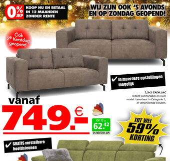 Seats and Sofas 2,5+2 Cadillac aanbieding