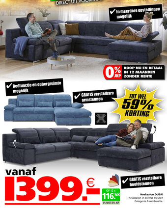 Seats and Sofas Hoeksalon Dubai aanbieding