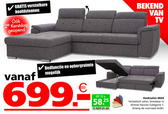 Seats and Sofas Hoeksalon Max aanbieding