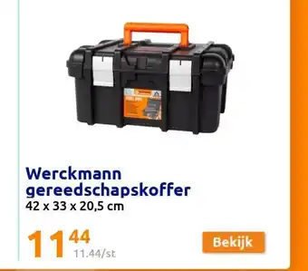 Action Werckmann gereedschapskoffer 42x33x20,5 cm aanbieding