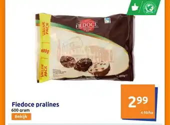 Action Fiedoce pralines 600 gram aanbieding