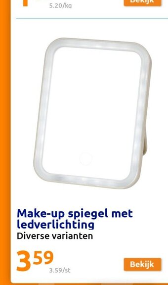 Action Make-up spiegel met ledverlichting aanbieding