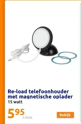 Re-load telefoonhouder met magnetische oplader 15 watt