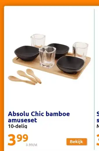 Action Absolu Chic bamboe amuseset 10-delig aanbieding
