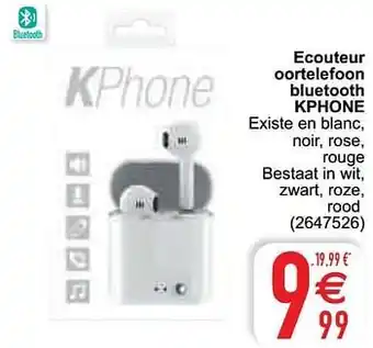 Cora Ecouteur oortelefoon bluetooth kphone aanbieding