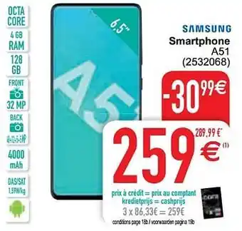 Cora Samsung smartphone a51 aanbieding