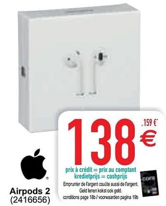 Cora Airpods 2 aanbieding