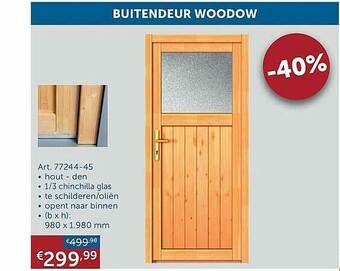 Zelfbouwmarkt Buitendeur Woodow aanbieding