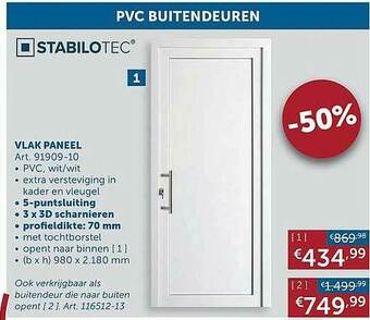 Zelfbouwmarkt Pvc Buitendeuren aanbieding