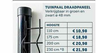 Zelfbouwmarkt Tuinpaal Draadpaneel aanbieding