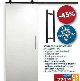 Schuifdeur Rica White