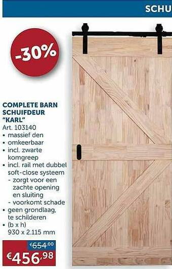 Zelfbouwmarkt Complete Barn Schuifdeur aanbieding