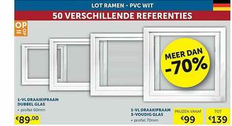 Zelfbouwmarkt Lot Ramen Pvc Wit aanbieding