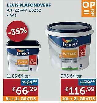 Zelfbouwmarkt Levis Plafondverf aanbieding