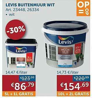 Zelfbouwmarkt Levis Buitenmuur Wit aanbieding