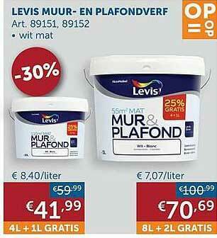 Zelfbouwmarkt Levis Muur- En Plafondverf aanbieding