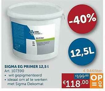 Zelfbouwmarkt Sigma Eg Primer 12,5 L aanbieding