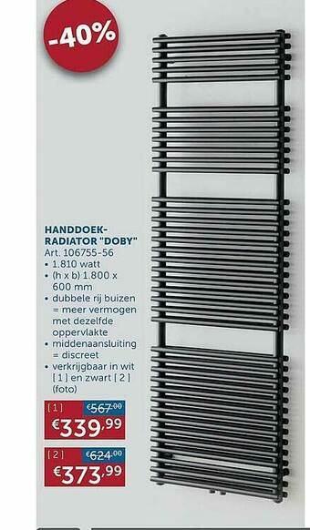 Zelfbouwmarkt Handdoekradiator aanbieding