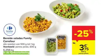 Carrefour Bereide salades family Carrefour 600 g aanbieding