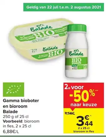 Gamma bioboter en bioroom Balade 25 cl
