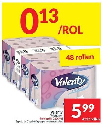 Intermarché Valenty toiletpapier aanbieding