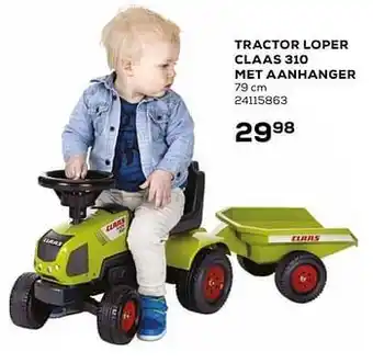 Tractor loper claas 310 met aanhanger
