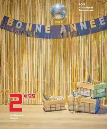 Guirlande bonne année, rideau