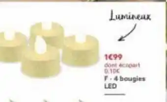 4 bougies led