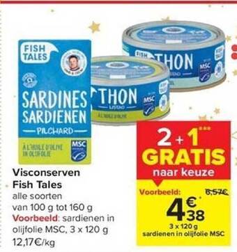 Carrefour Visconserven fish tales aanbieding
