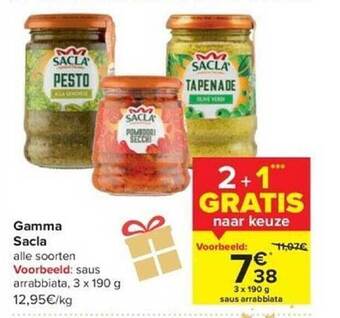 Carrefour Gamma sacla aanbieding