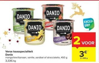 Carrefour Verse kaasspecialiteit danio aanbieding