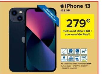 Carrefour Iphone 13 128 gb aanbieding