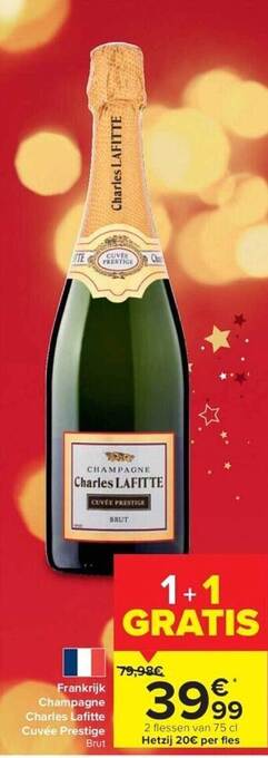 Carrefour Champagne charles lafitte cuvée prestige aanbieding