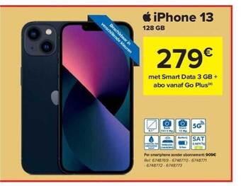Hyper Carrefour Iphone 13 128 gb aanbieding