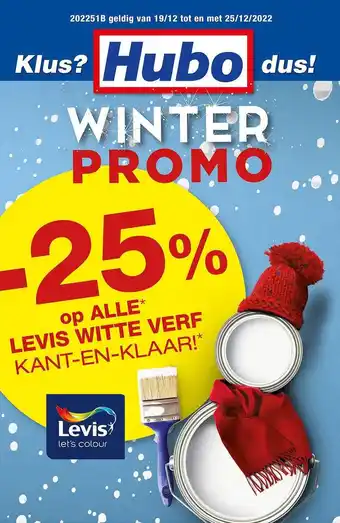 Hubo Levis witte verf kantenklaar aanbieding