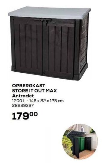 Supra Bazar Opbergkast store it out max antraciet aanbieding