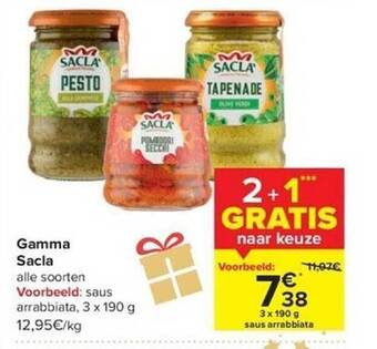 Hyper Carrefour Gamma sacla aanbieding