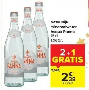 Natuurlijk mineraalwater acqua panna