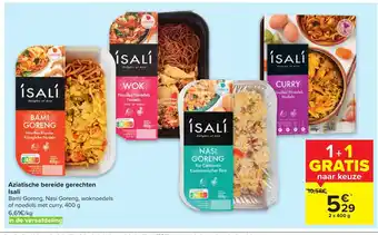 Carrefour Aziatische bereide gerechtem Isali 400 g aanbieding