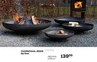 Supra Bazar Vuurschaal jesco op voet 100cm aanbieding