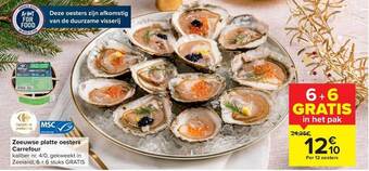 Carrefour Zeeuwse platte oesters aanbieding