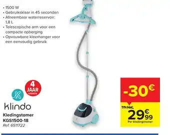 Carrefour Klindo Kledingstomer KG51500-18 aanbieding